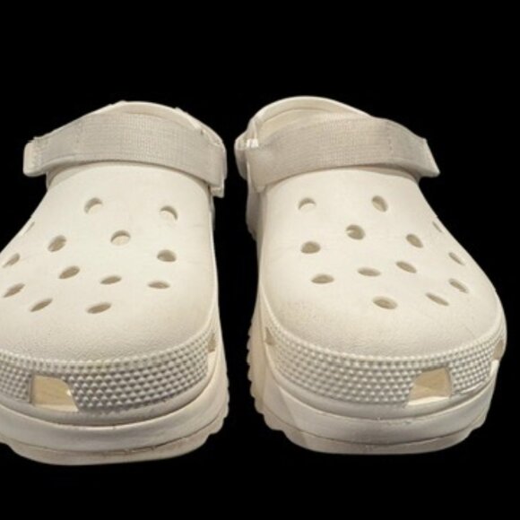 Crocs Women’s W 10 – White Wedge Platform Hiker Clog – Great Preowned Condition - Picture 5 of 8